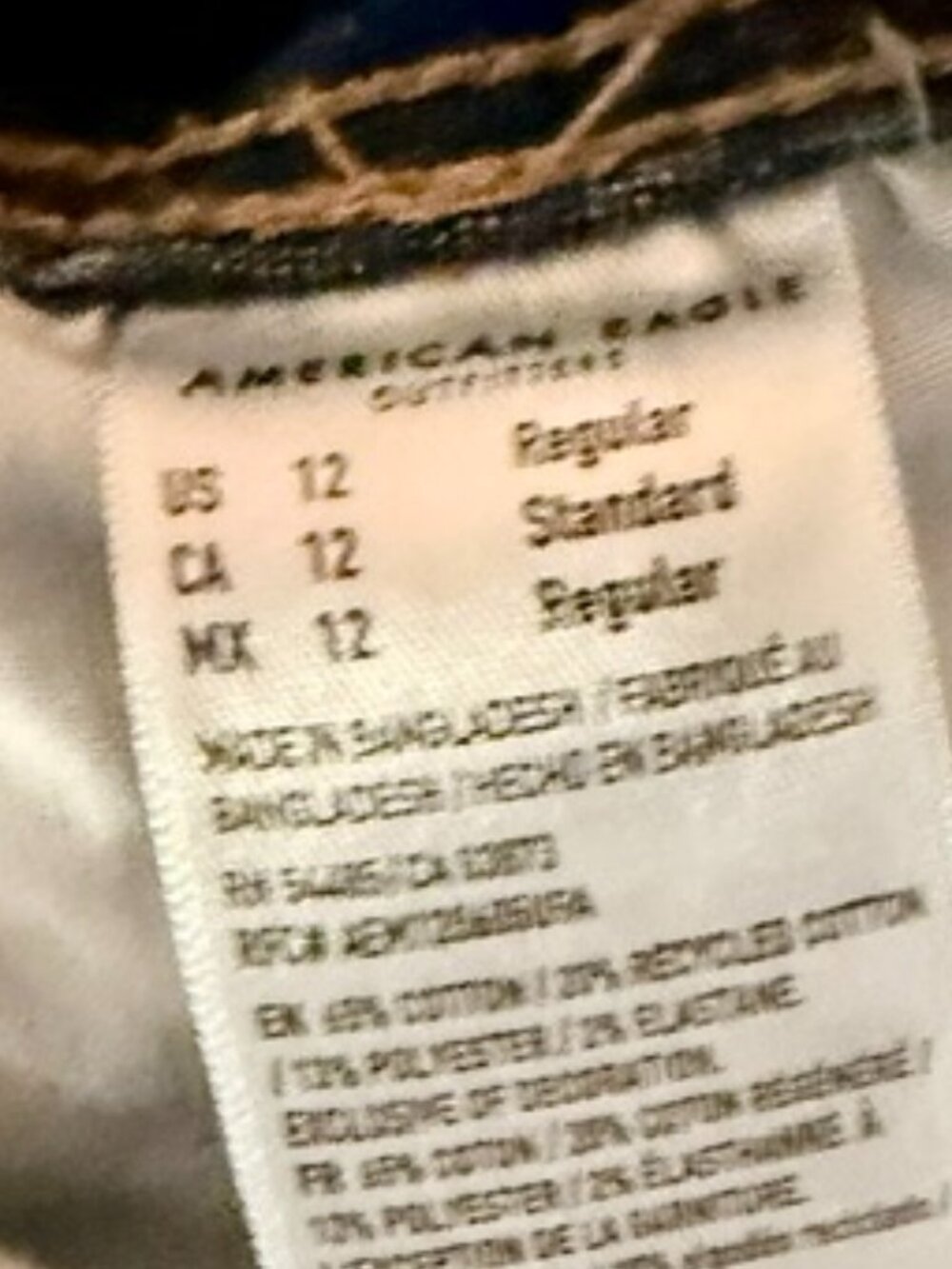 American Eagle Next Level Stretch Size 12 Women's Jeans - Picture 3 of 3